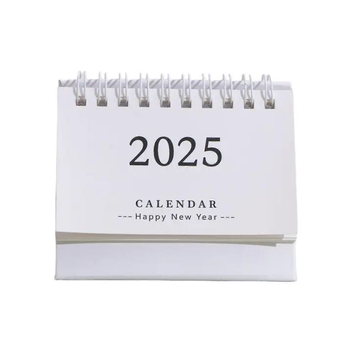 2025 Calendario de escritorio Calendario pequeño Calendario permanente Calendario doméstico Calendario mensual Oficina Bloc de notas azul claro - 1