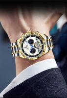 Reloj Mecánico Para Hombre GLENAW 2024 Resistente Al Agua Luminoso Acero Inoxidable Con Fecha Calibre Automático Skeleton Fashion - details 8