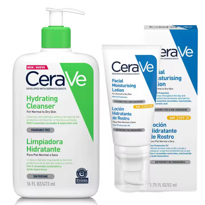 Cerave Loción Hidratante Facial Spf30 52 ml + Cerave Limpiadora Hidratante 473 ml Pack Precio Especial - 1