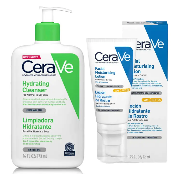 Cerave Loción Hidratante Facial Spf30 52 ml + Cerave Limpiadora Hidratante 473 ml Pack Precio Especial - 1