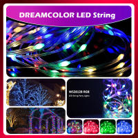 Luces LED RGBIC Bluetooth WS2812B Cadena De Luces Faeir Para Fiesta Navidad Boda Decoración Guirnalda Con USB Control Remoto Y Aplicación En Smartphone - details 15