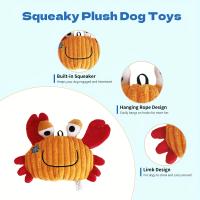 Juguete Interactivo Para Perros Mordedor De Peluche Duradero Con Sonido Squeaker Juguete De Masticar Para Mascotas Indestructible Para Cachorros - details 4