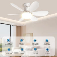 Ventilador De Techo Moderno Con Luz Y Control Remoto Combina Ventilador Y Luz LED Dimmable Para Decoración Interior Incluye Bombilla - details 5
