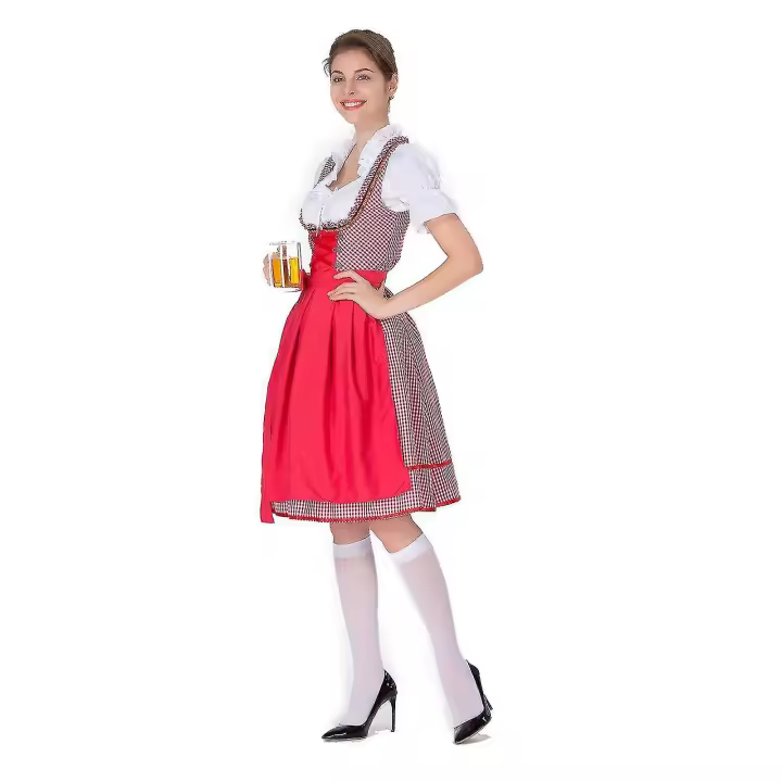 Disfraz de Oktoberfest para mujer, vestido Dirndl alemán, vestido de fiesta de Carnaval bávaro, oferta 50%, el más vendido - 1