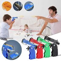 Pistola De Banda De Goma Mini Lanzadora De Dardos Juguete Para Niños Juguetes De Aluminio Actividades Al Aire Libre Juego De Fiesta Cumpleaños Regalo - details 5