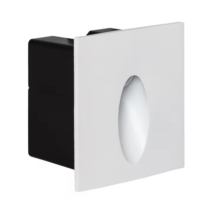 Ledkia Baliza Exterior LED 3W Empotrable Pared Cuadrado Blanco Oval Wabi 2700K Blanco Cálido - 1