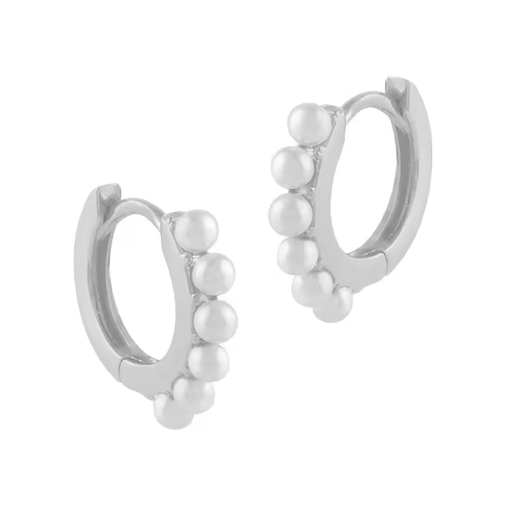 Pendientes Signals Criolla Plata baño rodio y perlas - 1