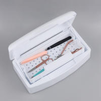 Caja De Desinfección Para Uñas 1pcs Herramienta De Uñas Plástica Blanca Estéril Para Aparatos De Acero Metal Tijeras Y Pinzas - details 6