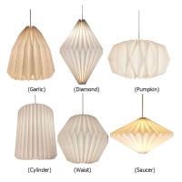 Sombrilla De Ceilin Origami 1PC Cubierta De Lámpara Colgante Estilo Nórdico Calabaza Ajo Cintura Diamante Luz Colgante Cord Fixture Para El Hogar - details 0