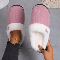 Zapatillas Casuales De Pelo Fluffy Para Mujer Invierno Plush Interior Zapatos De Mujer 2025 Plataforma Calientes Tallas Grandes Pareja Planas - details 12