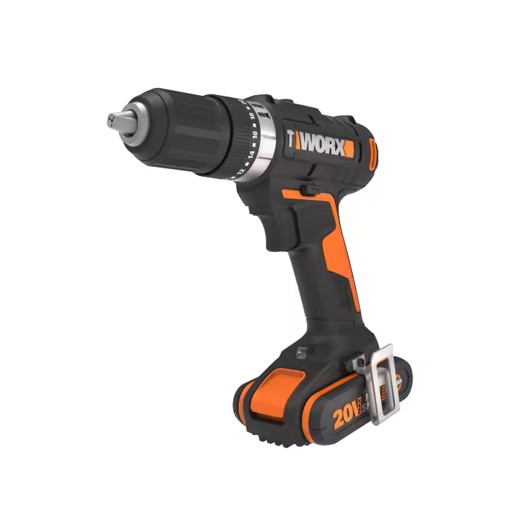 Worx WX370 Taladro Percutor 20V con 2 baterías de  2.0Ah - 1