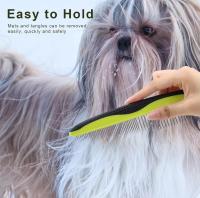 Green Meadow -peine para mascotas, peine quitanudos para perros, aguja de acero - details 5