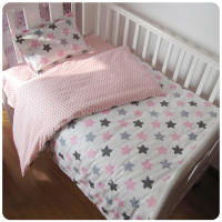 Juego de ropa de cama sin revolver para Bebe, cuna para Niño Pequeño, ropa de Cama para Bebe recién nasido, Funda nórdica de 3 piezas, Funda de almohada,ropa de Cama de dibujos animados para recién nacido, - details 8