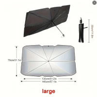Parasol Portátil para Coche UV-Resistant Protector de Parasol Plegable para SUVs y Vehículos Todo Terreno, Duradero y Versátil - details 3