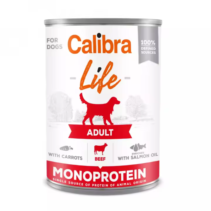 Comida húmeda para perros sensibles Calibra Dog Life Salmón con Arroz 6x400g - 1