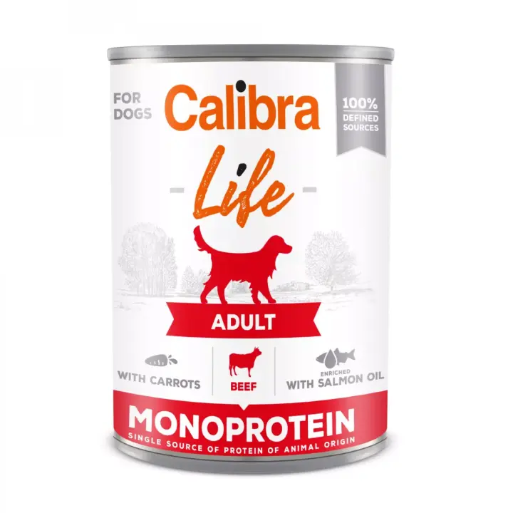 Comida húmeda para perros sensibles Calibra Dog Life Salmón con Arroz 6x400g - 1