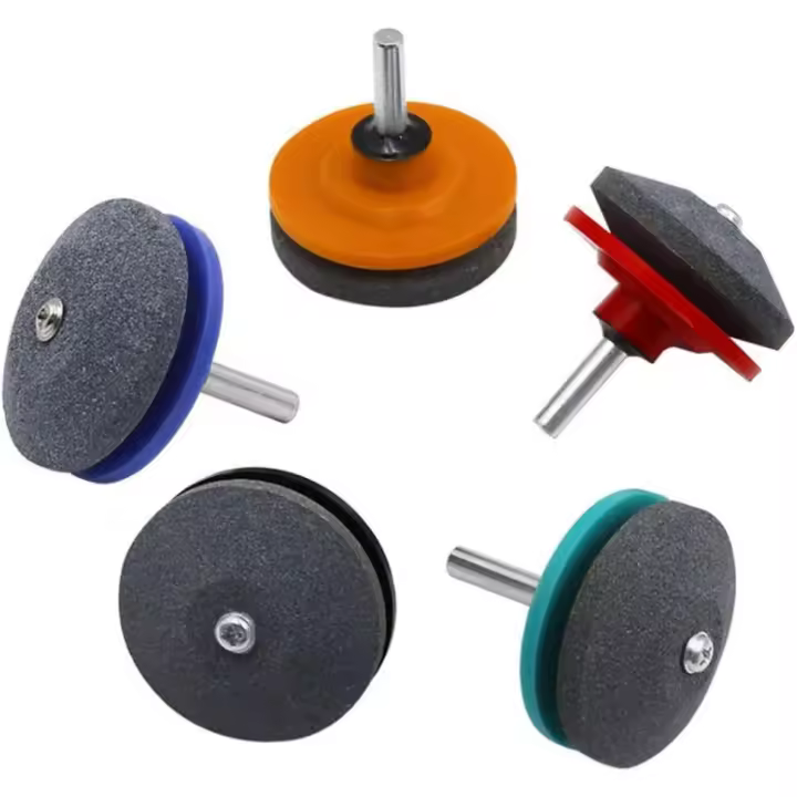 Afilador de cortacésped de 5 piezas, afilador de cuchillos universal para cortacésped, herramienta de afilado multifuncional para taladro eléctrico, herramienta Gring herramientas de jardín - 1