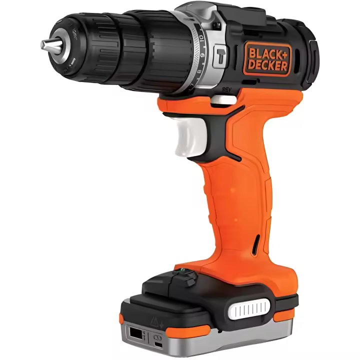 Taladro Percutor Black & Decker BDCHD12S1-XJ 12V - Batería Litio 1.5 Ah - USB de Carga - 1