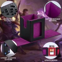 Caja De Cartas MTG Con Ventana De Exhibición Caja De Almacenamiento Para Cartas De Juego TCG Capacidad Para 120+ Cartas Envolvidas En PU Cuero - details 3