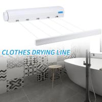 Secador De Ropa Retráctil Con Gancho Para Pared Secador De Ropa Interior Secador Mágico De Línea De Ropa Material De Poliéster - details 11