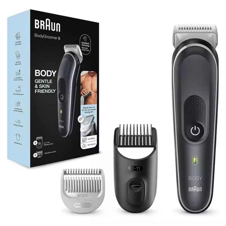 Braun Body Depiladora Corporal Hombre Peine para Zonas Sensibles y Lámina Afilada para Zonas Sensibles, 5 BG5350 BG5350 - 1