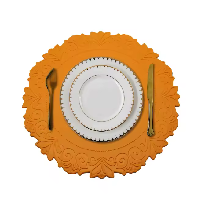Mantel Rectangular De Goma Plástica Eco-amigable Para Cocina Y Comedor 1/4/6/12 Piezas Tapete De Cocina Impermeable De Cuero Artificial Europeo - 1