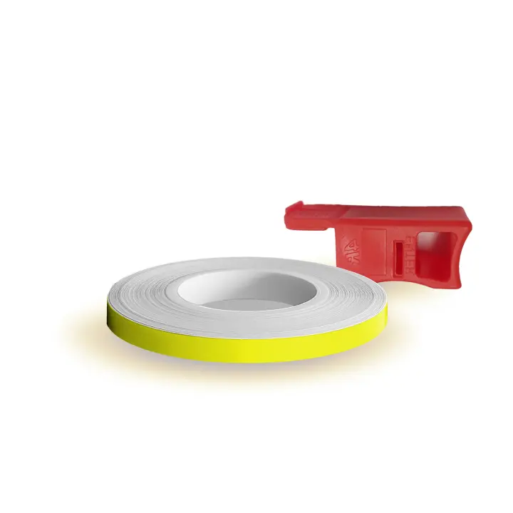 Rayas de Rueda para moto Amarilla Fluo de 5 mm x 6 Mt con aplicador - 1