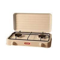 Cocina de Gas Algon Blanco (2 Fogones) Hornillo de Gas Algon con Tapa Blanco. - details 0