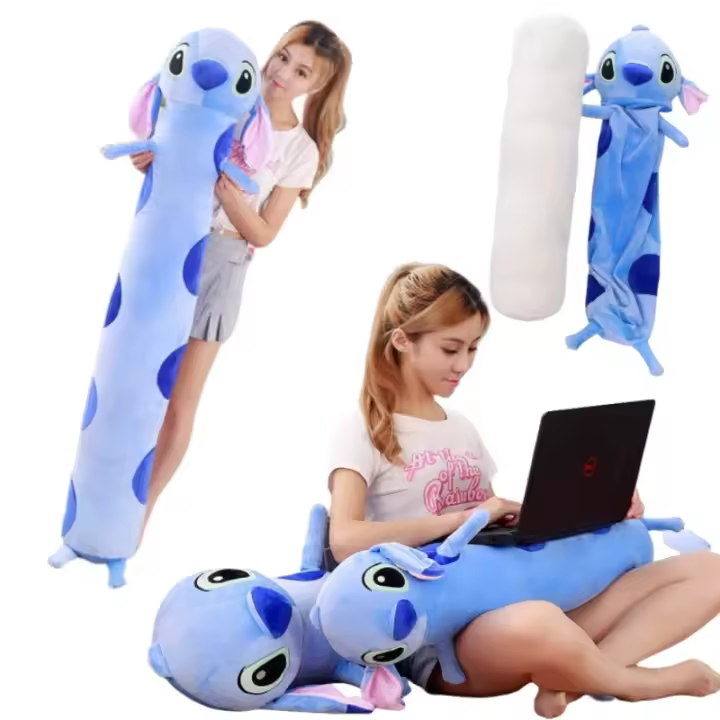 Cojín Largo De Anime Stitch Cojín De Pierna Para Dormir En El Sofá Lavable Regalo De Cumpleaños Para Niñas Estilo Japonés - 1