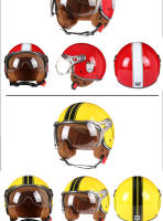 Casco De Motocicleta Retro APROBADO DOT Para Motocross Con Lente 3/4 Chopper Motorbike Helmets Abs Material Hombre - details 7