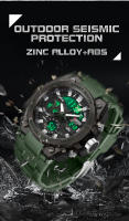 Reloj De Pulsera Deportivo Militar OFNS Para Hombre Estilo G Lujo Cuarzo Analógico Resistente Al Choque Con Pantalla LED Y Digital Impermeable 5Bar - details 13