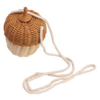 Cesta De Almacenamiento De Rotura Pequeña Tejida a Mano En Forma De Aro Decorativa Para Propiedades Fotográficas Y Uso Doméstico - details 1