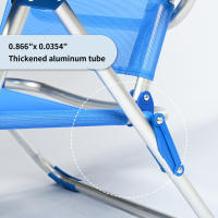 S7 STAR Silla Playa Plegable, Respaldo Ajustable con Cojín Acolchado, Sillón Ligero Multiposiciones Ideal para Jardín Beach Piscina, Silla Portátil Resistente con Apoyabrazos al Aire Libre - details 6