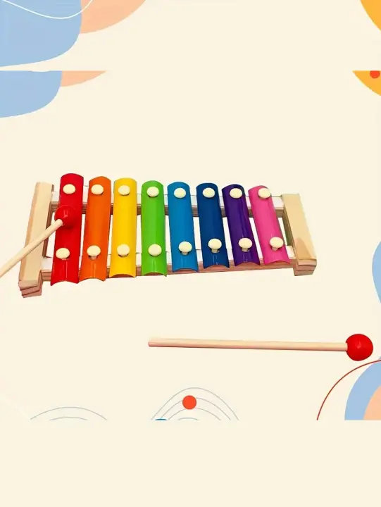 Juguete Educativo De Madera Para Niños Y Niñas Instrumento De Percusión Manual Enseña Música Para Bebés Y Niños Pequeños - 1