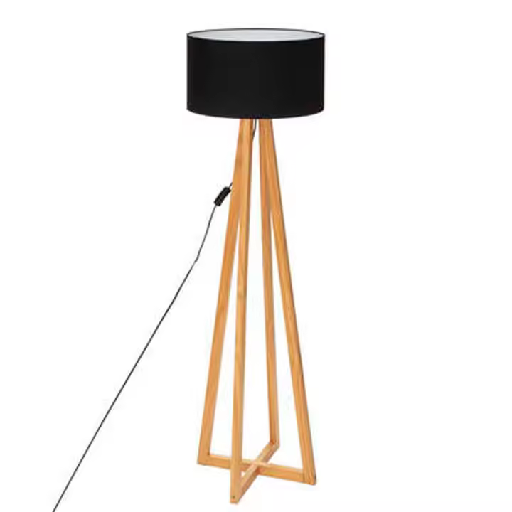 Atmosphera Lámpara de Pie Multi Molu Negro H 140cm Casquillo E27 Ahorro de Espacio - 1