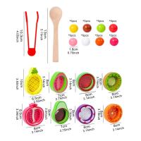 Juego De Montessori Educativo Para Niños Madera Colores Clasificación Alineación Frutas Conociendo Cuentas Entrenamiento Acción Fina Puzzle - details 9