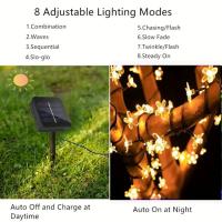 1pc 6.5M30LED Luces De Cadena Solar Sakura Impermeables Para Decoración De Jardín Y Festivales Fuente De Energía Solar - details 5