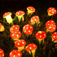 Luz De Hongo LED Rojo Para Decoración De Navidad Y Hogar Operada Con Batería Cadena De Luces De Hadas Para Cocina Y Habitaciones - details 6