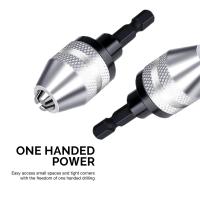 Chorro De Taladro Sin Llave 1PCS 0.3-3.6mm Conversor De Herramienta De Conversión 1/4" Punta Hexagonal Adaptador De Reemplazo Rápido Para Taladro Eléctrico - details 0