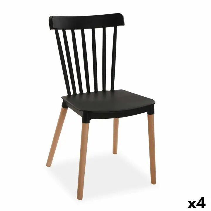 Silla Versa Negro 52,5 x 80 x 43 cm (4 Unidades) - 1