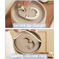 Juego De Contenedor Almuerzo Portátil Aislado Con Acero Inoxidable Para Adultos, Caja Bento Piletas Térmicas a Prueba De Fugas - details 4