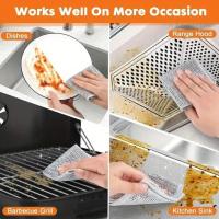 5-30pcs Paño De Limpieza Para Alambre Doble Cara Grueso Para Metal Plata Rags De Cocina Limpieza De Ollas Y Tazones Toallas Herramientas De Limpieza - details 4