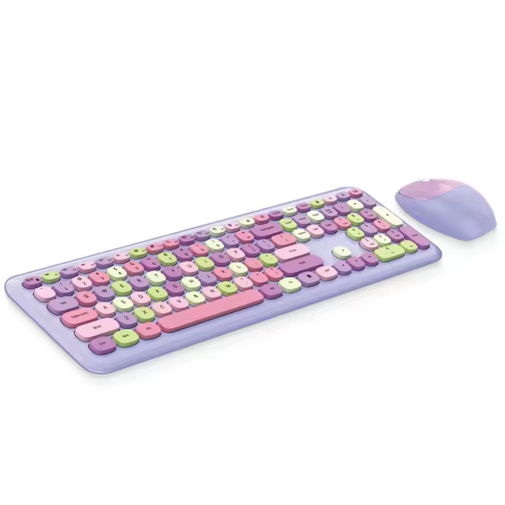Mofii Combo De Teclado Y Ratón Inalámbrico Slim Compacto 2.4G USB Teclado De Tamaño Completo Con Ratón Inalámbrico 110 Teclas Para Desktop Laptop Tablet - 1