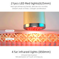 Terapia De Luz Roja LED 625/825nm Cuidado De Belleza Infrarrojo Tensión De Piel Anti Envejecimiento Levantamiento Facial Lanzador De Luz Masajeador - details 2