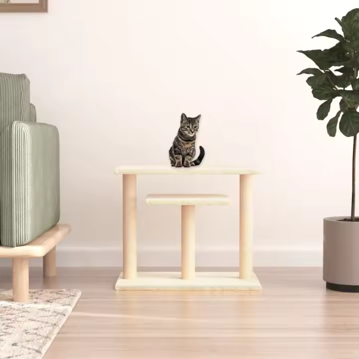 vidaXL Postes Rascadores para Gatos con Plataformas Escaladores Color Crema,  Gris claro,  Gris oscuro y mas - 1
