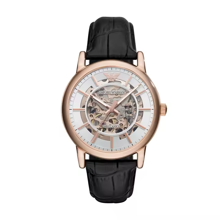 Emporio Armani Reloj LEATHER，BLACK，AUTOMATIC/3 HAND AR60007 - 1