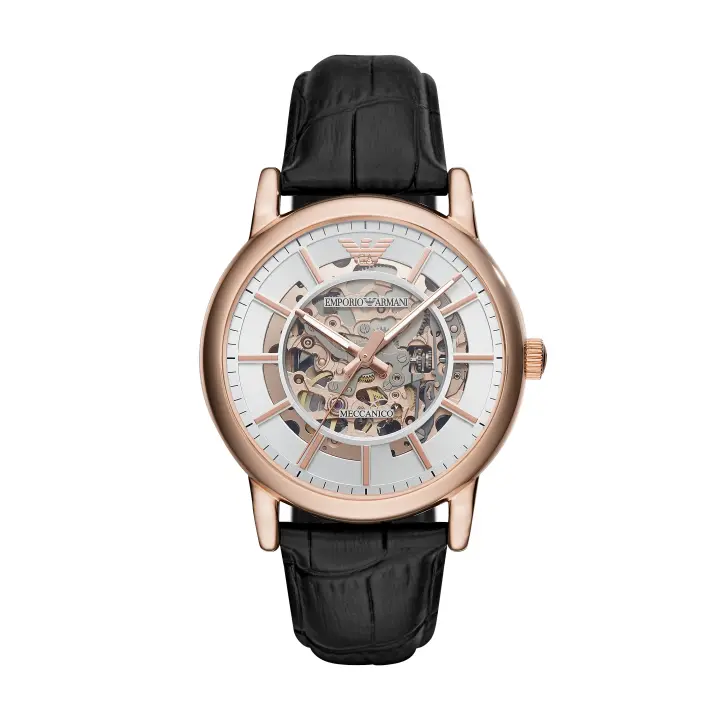 Emporio Armani Reloj LEATHER，BLACK，AUTOMATIC/3 HAND AR60007 - 1
