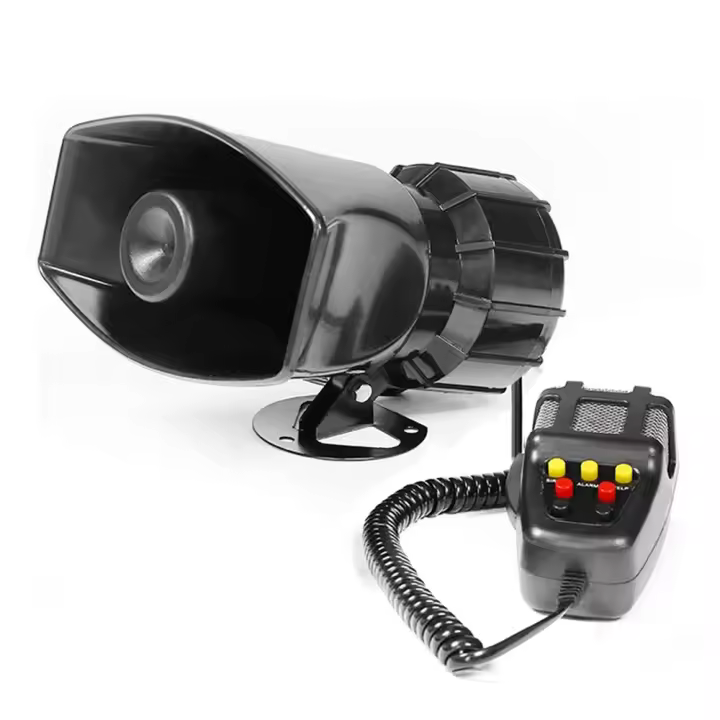 Alarma De Coche Con 7 Sonidos Altavoz Fuerte 12V Sirena Air Horn Megáfono Bocina Policia Firemen 110DB Para Camión - 1