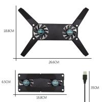 Nueva Placa De Enfriamiento Para Laptop Con 2 Ventiladores USB Universal Compatible Con Laptops De 7-15 Pulgadas Soporte Para Laptop - details 11