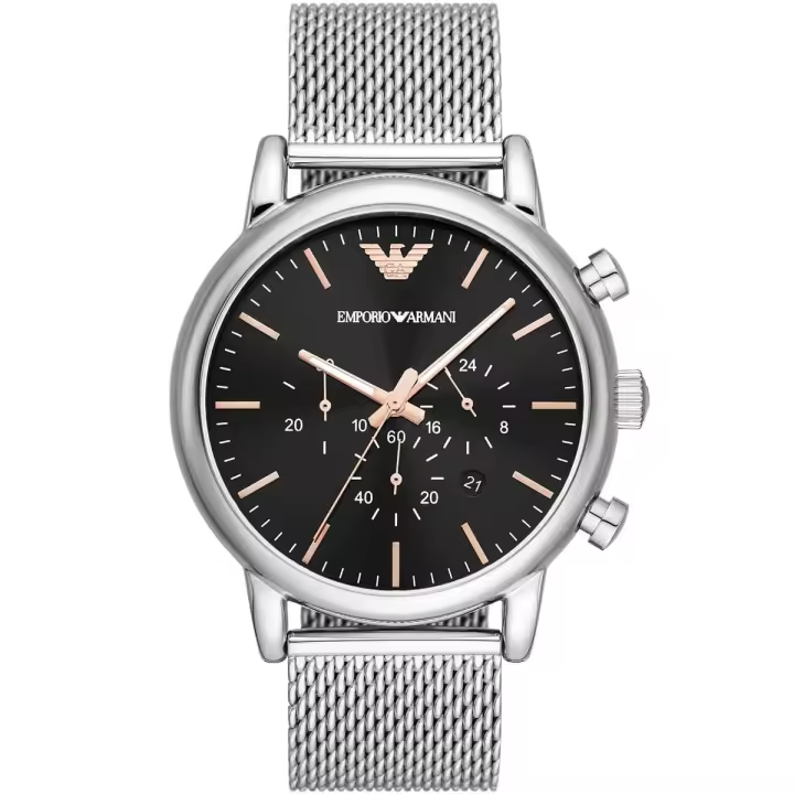 Emporio Armani Reloj hombre AR11429, con calendario, Incluye Caja Original, Diámetro: 43MM - 1